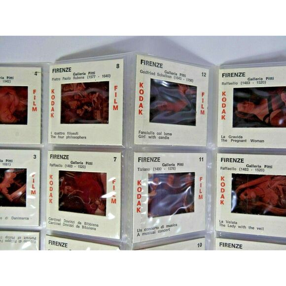 Pitti Gallery Florence 35 Souvenir Slides on Kodak Film Museum Photos Vintage - Picture 4 of 4